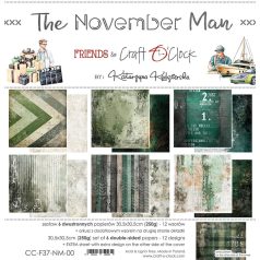   Craft O'Clock Scrapbook papírkészlet 12" (30 cm) The November Man Paper Collection Set (6 ív)