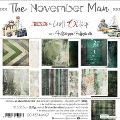   Craft O'Clock Scrapbook papírkészlet 8" (20 cm) The November Man Mix Paper Set (24 ív)