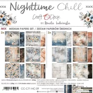   Craft O'Clock Scrapbook papírkészlet 8" (20 cm) Nighttime Chill Mix Paper Set (24 ív)