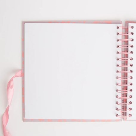 Album 8" (20cm) Leaves - Fehér lapokkal / Scrapbook Album (1 db)