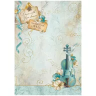 Stamperia Masquerade Rizspapír A4 Violin Rice Paper (1 ív)