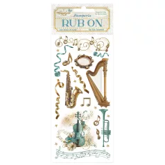   Stamperia Masquerade Kaparós matrica  Instruments Rub-On (1 ív)