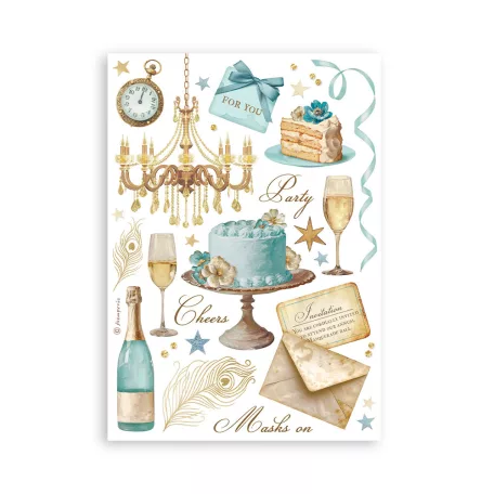 Stamperia Masquerade Washi matrica Washi Pad (8 ív)