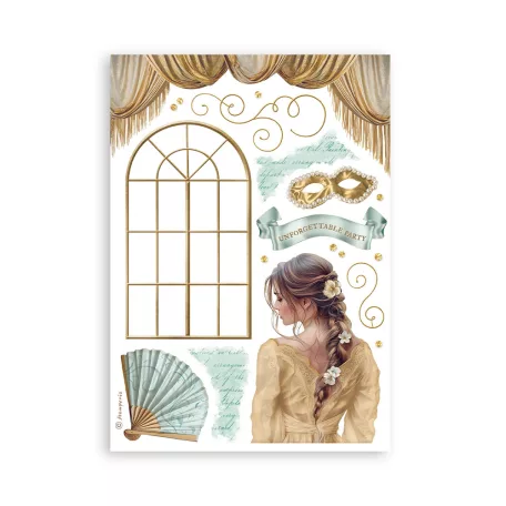 Stamperia Masquerade Washi matrica Washi Pad (8 ív)