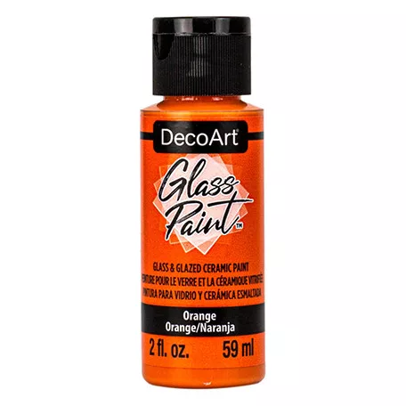 DecoArt Üvegfesték 59 ml Orange Narancs DecoArt Glass Paint (1 db)