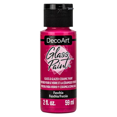 DecoArt Üvegfesték 59 ml Fuchsia Fukszia DecoArt Glass Paint (1 db)