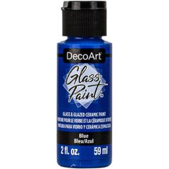   DecoArt Üvegfesték 59 ml Blue Kék DecoArt Glass Paint (1 db)