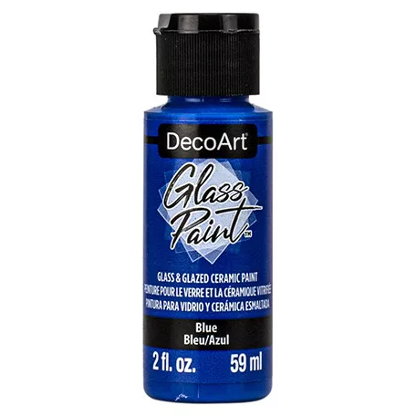 DecoArt Üvegfesték 59 ml Blue Kék DecoArt Glass Paint (1 db)