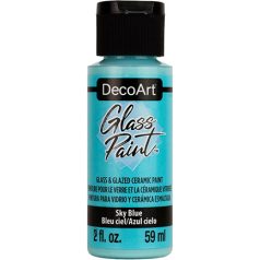   DecoArt Üvegfesték 59 ml Sky Blue Égszínkék DecoArt Glass Paint (1 db)