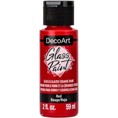   DecoArt Üvegfesték 59 ml Red Piros DecoArt Glass Paint (1 db)