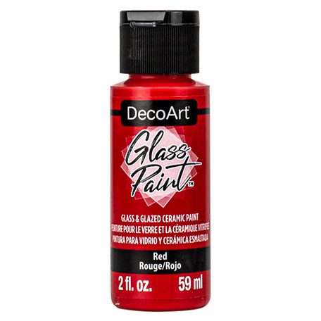 DecoArt Üvegfesték 59 ml Red Piros DecoArt Glass Paint (1 db)