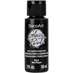   DecoArt Üvegfesték 59 ml Black Fekete DecoArt Glass Paint (1 db)