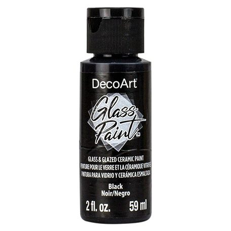 DecoArt Üvegfesték 59 ml Black Fekete DecoArt Glass Paint (1 db)