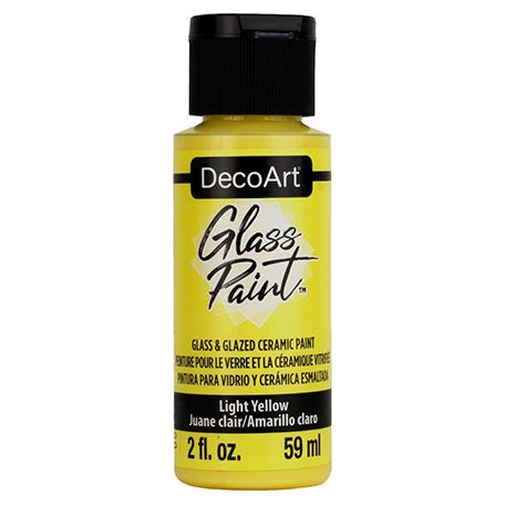 DecoArt Üvegfesték 59 ml Light Yellow Világossárga DecoArt Glass Paint (1 db)