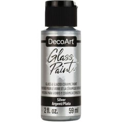   DecoArt Üvegfesték 59 ml Silver Ezüst DecoArt Glass Paint (1 db)