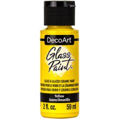   DecoArt Üvegfesték 59 ml Yellow Sárga DecoArt Glass Paint (1 db)