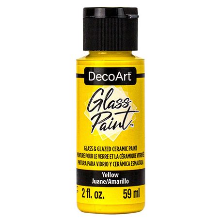 DecoArt Üvegfesték 59 ml Yellow Sárga DecoArt Glass Paint (1 db)