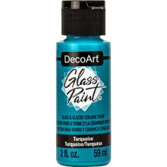   DecoArt Üvegfesték 59 ml Turquoise Türkiz DecoArt Glass Paint (1 db)