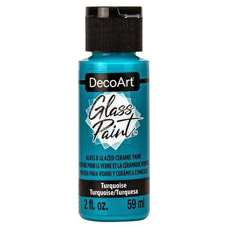 DecoArt Üvegfesték 59 ml Turquoise Türkiz DecoArt Glass Paint (1 db)