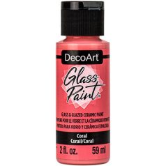   DecoArt Üvegfesték 59 ml Coral Korall DecoArt Glass Paint (1 db)