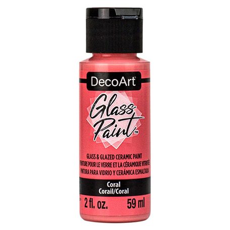 DecoArt Üvegfesték 59 ml Coral Korall DecoArt Glass Paint (1 db)