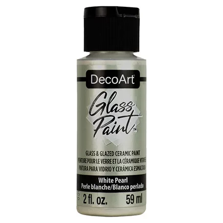 DecoArt Üvegfesték 59 ml White Pearl Fehér Gyöngy DecoArt Glass Paint (1 db)