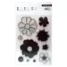 Art by Marlene Layered Flowers Szilikonbélyegző ABM Clear Stamp 1 csomag