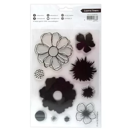 Art by Marlene Layered Flowers Szilikonbélyegző ABM Clear Stamp 1 csomag
