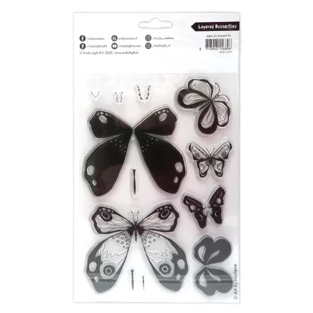 Art by Marlene Layered Butterflies Szilikonbélyegző ABM Clear Stamp 1 csomag