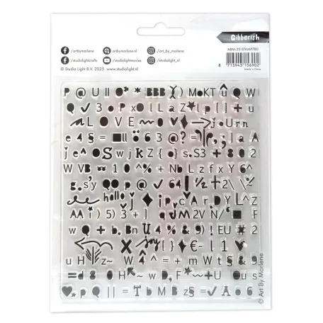 Art by Marlene Gibberish Szilikonbélyegző ABM Clear Stamp 1 db