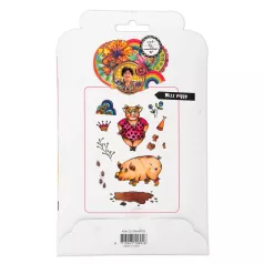   Art by Marlene Miss Piggy Gumibélyegző készlet ABM Cling Stamp 1 csomag