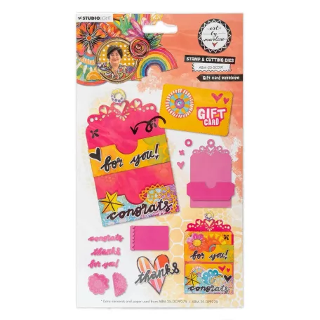 Art by Marlene Gift Card Envelope Vágósablon ás bélyegző készlet ABM Stamp and Cutting Dies 1 csomag