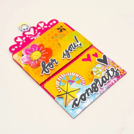 Art by Marlene Gift Card Envelope Vágósablon ás bélyegző készlet ABM Stamp and Cutting Dies 1 csomag