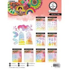   Art by Marlene Curious Lady Stencil 8" (20 cm)  ABM Mask (1 db)