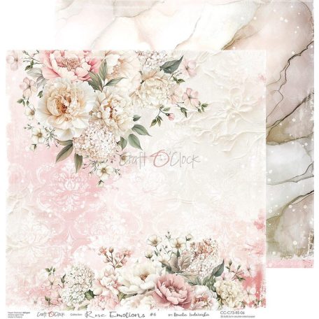 Craft O'Clock Scrapbook papírkészlet 12" (30 cm) Rose Emotions Paper Collection Set (6 ív)