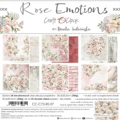   Craft O'Clock Scrapbook papírkészlet 8" (20 cm) Rose Emotions Mix Paper Set (24 ív)