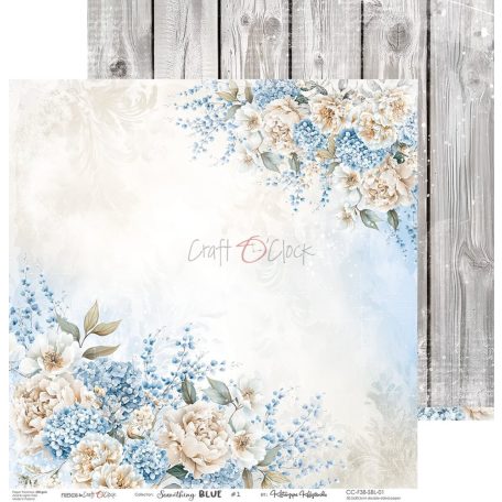 Craft O'Clock Scrapbook papírkészlet 12" (30 cm) Something Blue Paper Collection Set (6 ív)
