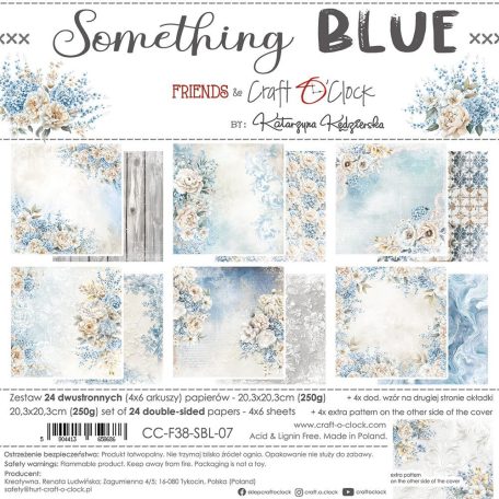 Craft O'Clock Scrapbook papírkészlet 8" (20 cm) Something Blue Mix Paper Set (24 ív)