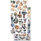 Alchemy of Art Kivágóív 6"x12" (15cm x 30 cm) Adventure Men Extras to Cut Set (1 csomag)