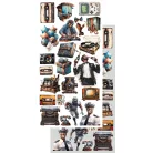 Alchemy of Art Kivágóív 6"x12" (15cm x 30 cm) Adventure Men Extras to Cut Set (1 csomag)