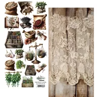   Alchemy of Art Kivágóív 6"X12" (15x30 cm) Recipe for Happiness  Double-sided paper (1 ív)