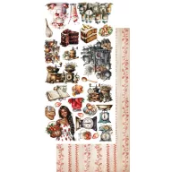   Alchemy of Art Kivágóív 6"x12" (15cm x 30 cm) Recipe for Happiness Extras to Cut Set (1 csomag)