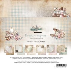   Alchemy of Art Papírkészlet 8" (20 cm) Recipe for Happiness Paper Collection Set (12 lap)