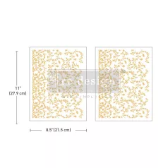   Redesign with Prima Kacha Vineyard Elegance Transzfer fólia 8.5"X11" (A4) Middy Decor Transfers (2 ív)