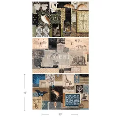   Redesign with Prima Mystic Manuscripts Decoupage papír 19"X30" Decoupage Fiber Pack (3 ív)