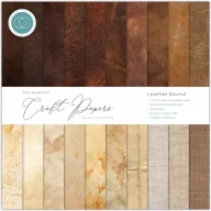   Craft Consortium Leather Bound Scrapbook papírkészlet Essential Craft Papers 12" (30 cm) 30 lap