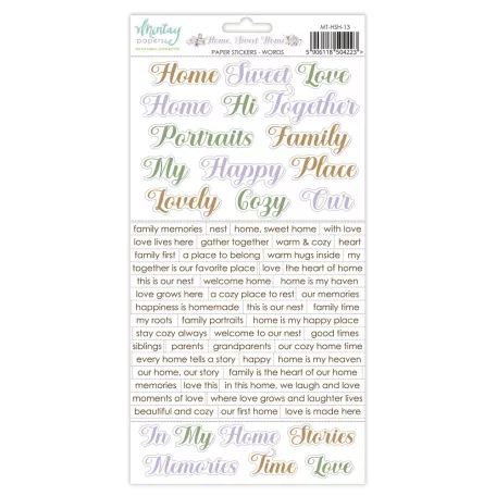 Mintay Papers Home, Sweet Home Matrica Paper Stickers Words  1 csomag