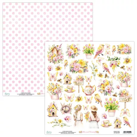Mintay Papers Blossom Serenity Scrapbook papír Kivágóív Elements 12" (30 cm) 1 lap