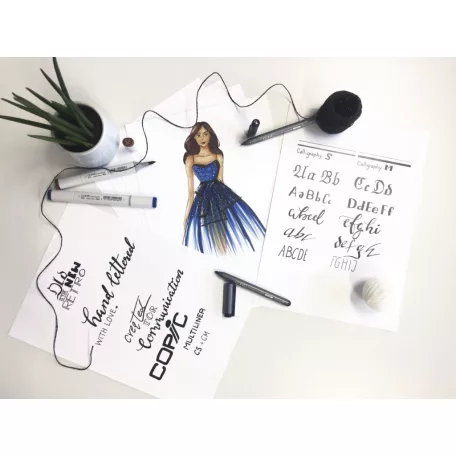 COPIC Multiliner Kalligráfia készlet - Fekete (2 db)