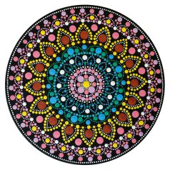   AladinE Mandala pontozó készlet 30 cm - 3 - Dot painting (1 db)